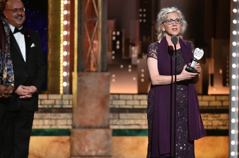 Madeline Michel accepts the Excellence in Theatre Education Award onstage during the 2019 Tony Awards.