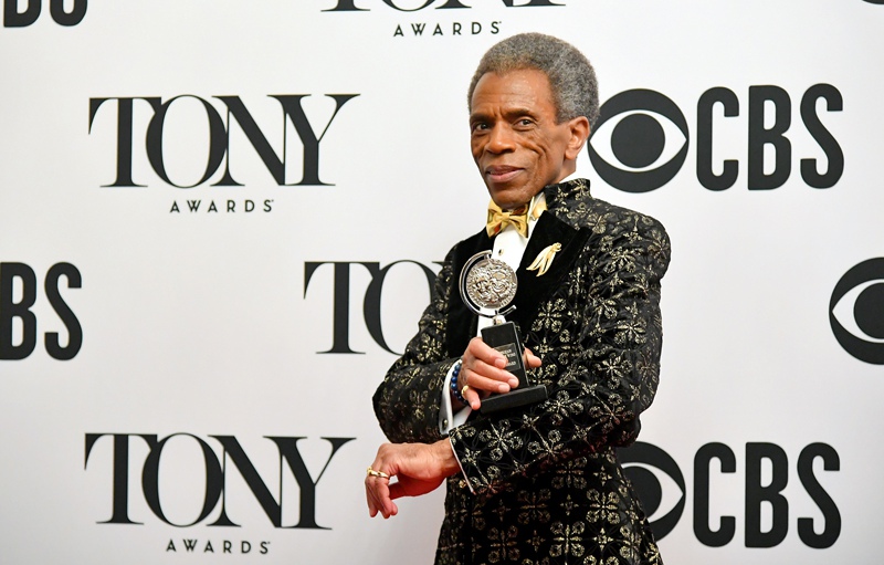 André De Shields, winner of the award for Best Performance by an Actor in a Featured Role in a Musical for Hadestown.