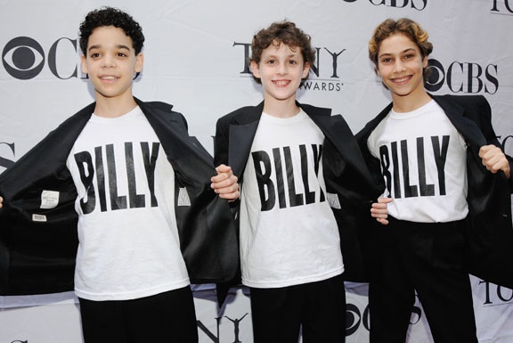 Tony Award-winners Kiril Kulish, David Alvarez, Trent Kowalik (l. to r.), honored jointly for their performances in <i>Billy Elliot The Musical</i> at the 2009 Tony Awards.