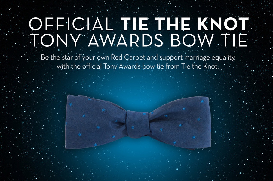 Jesse Tyler Ferguson and husband, Justin Mikita, have once again created an exclusive special edition bow tie by “Tie The Knot for The Tie Bar” for the 2015 Tony Awards. 