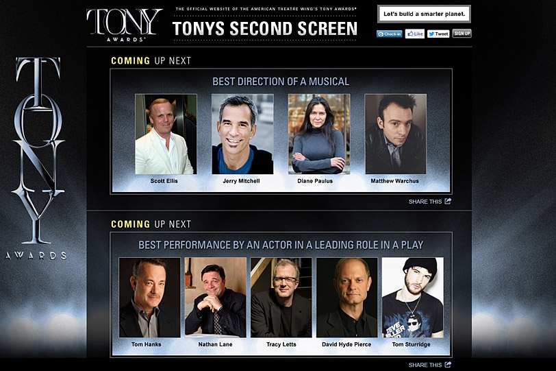 The Tonys Second Screen